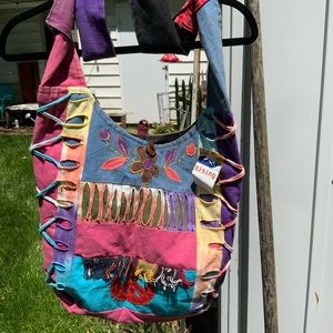 Patchwork Hippy Bucket Bag *Brand New*